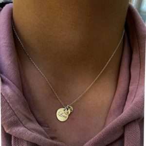 Lănțișor banut 15 mm si 2 banuti 7 mm