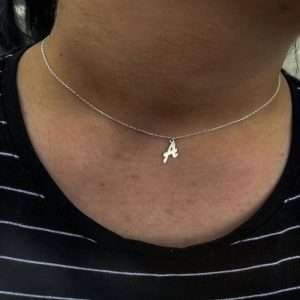 Lănțișor inițiala 12 mm