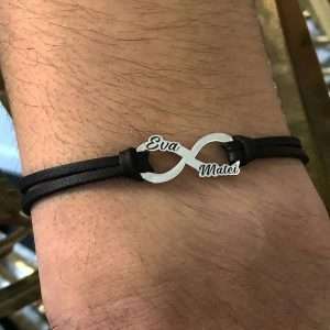 Brățara piele infinit 22 mm