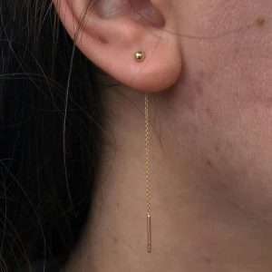 Cercei biluță și lanț