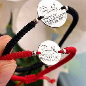 Set “Family where Life “  Bănuț 15 mm și 12 mm  -Împletitura snake knot