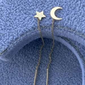 Cercei “Galaxie “ cu lanț