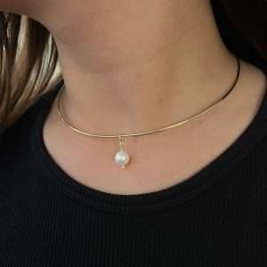 Colier sârmă și perla cultură 🤍